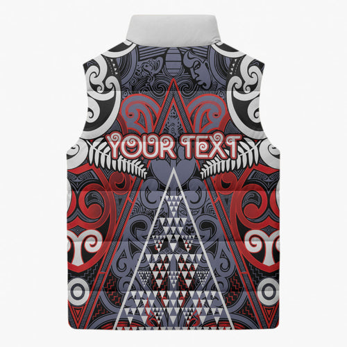 Personalised Aotearoa Iwi Ngapuhi Sleeveless Puffer Jacket Maori Motif Tribal