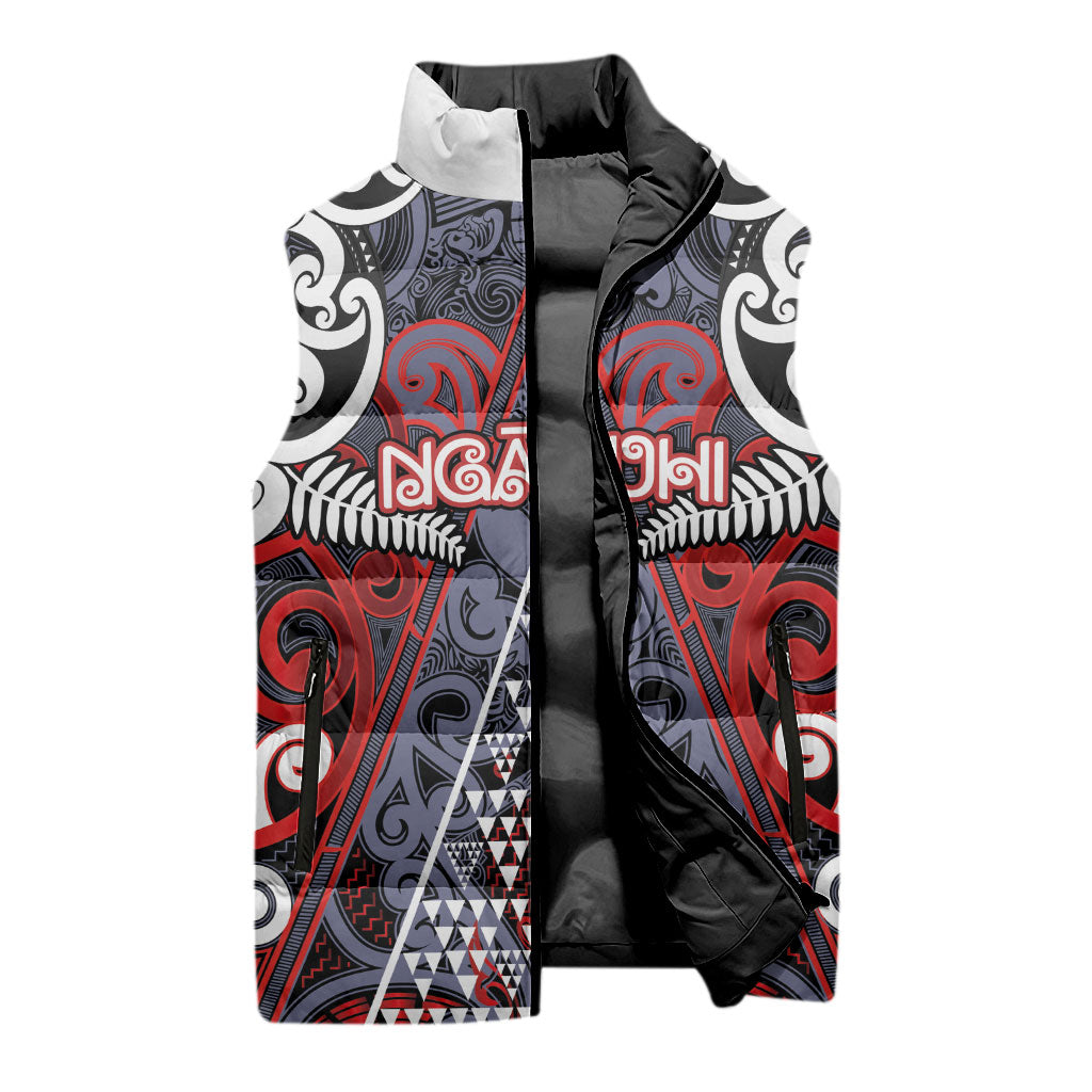 Personalised Aotearoa Iwi Ngapuhi Sleeveless Puffer Jacket Maori Motif Tribal