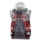 Personalised Aotearoa Iwi Ngapuhi Sleeveless Zip Hoodie Maori Motif Tribal