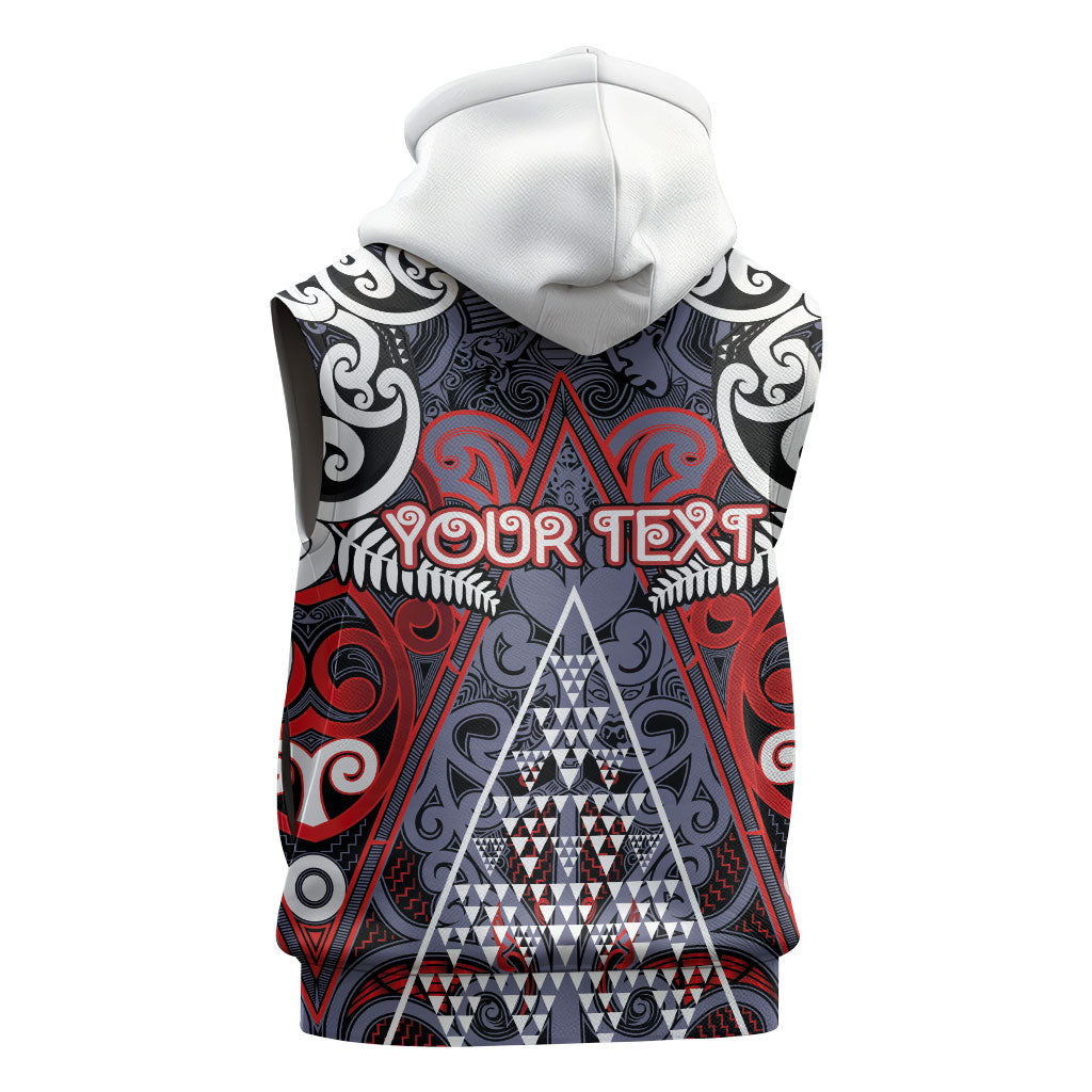 Personalised Aotearoa Iwi Ngapuhi Sleeveless Zip Hoodie Maori Motif Tribal
