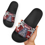 Aotearoa Iwi Ngapuhi Slide Sandals Maori Motif Tribal