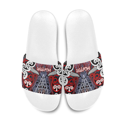 Aotearoa Iwi Ngapuhi Slide Sandals Maori Motif Tribal