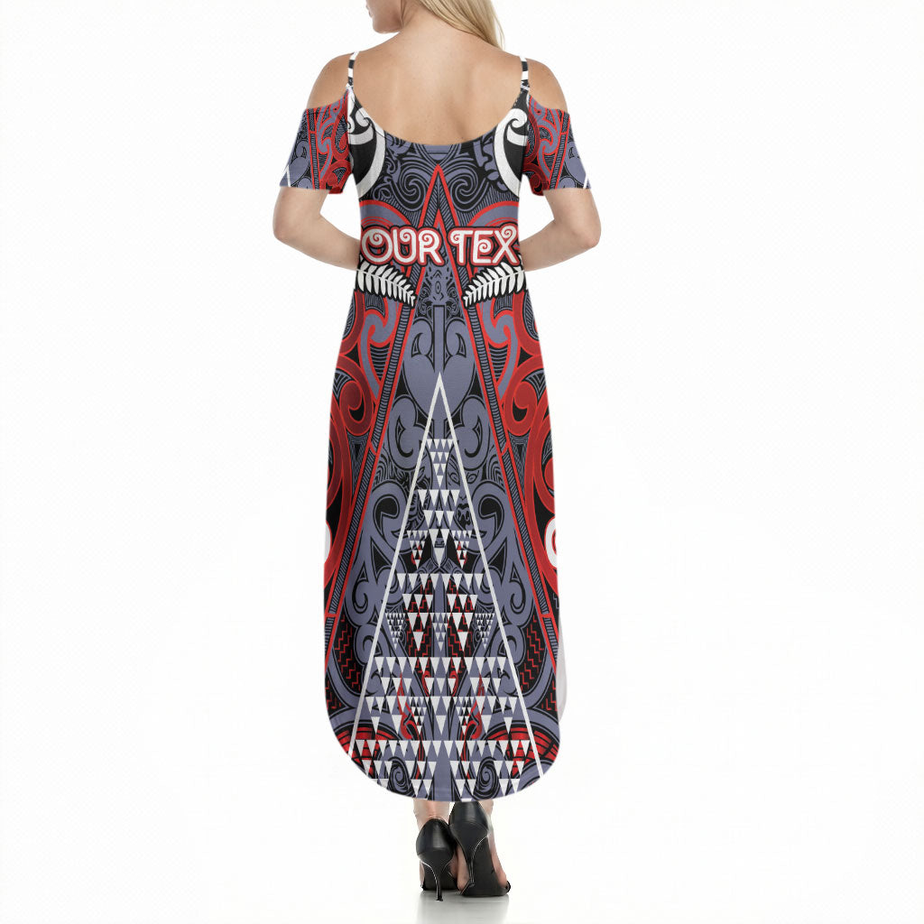 Personalised Aotearoa Iwi Ngapuhi Summer Maxi Dress Maori Motif Tribal