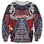 Personalised Aotearoa Iwi Ngapuhi Sweatshirt Maori Motif Tribal