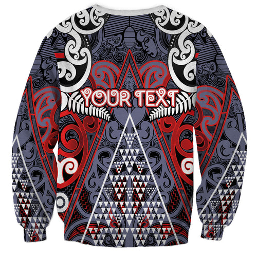 Personalised Aotearoa Iwi Ngapuhi Sweatshirt Maori Motif Tribal
