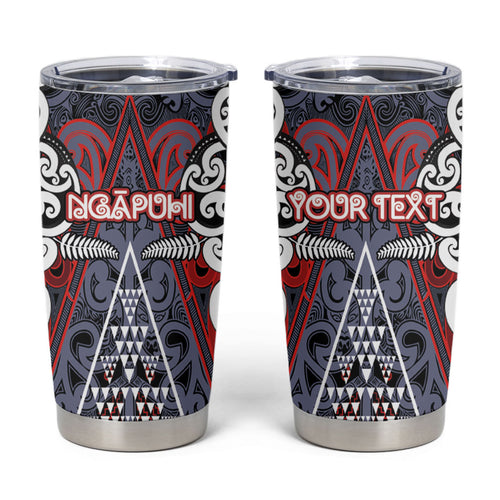 Personalised Aotearoa Iwi Ngapuhi Tumbler Cup Maori Motif Tribal