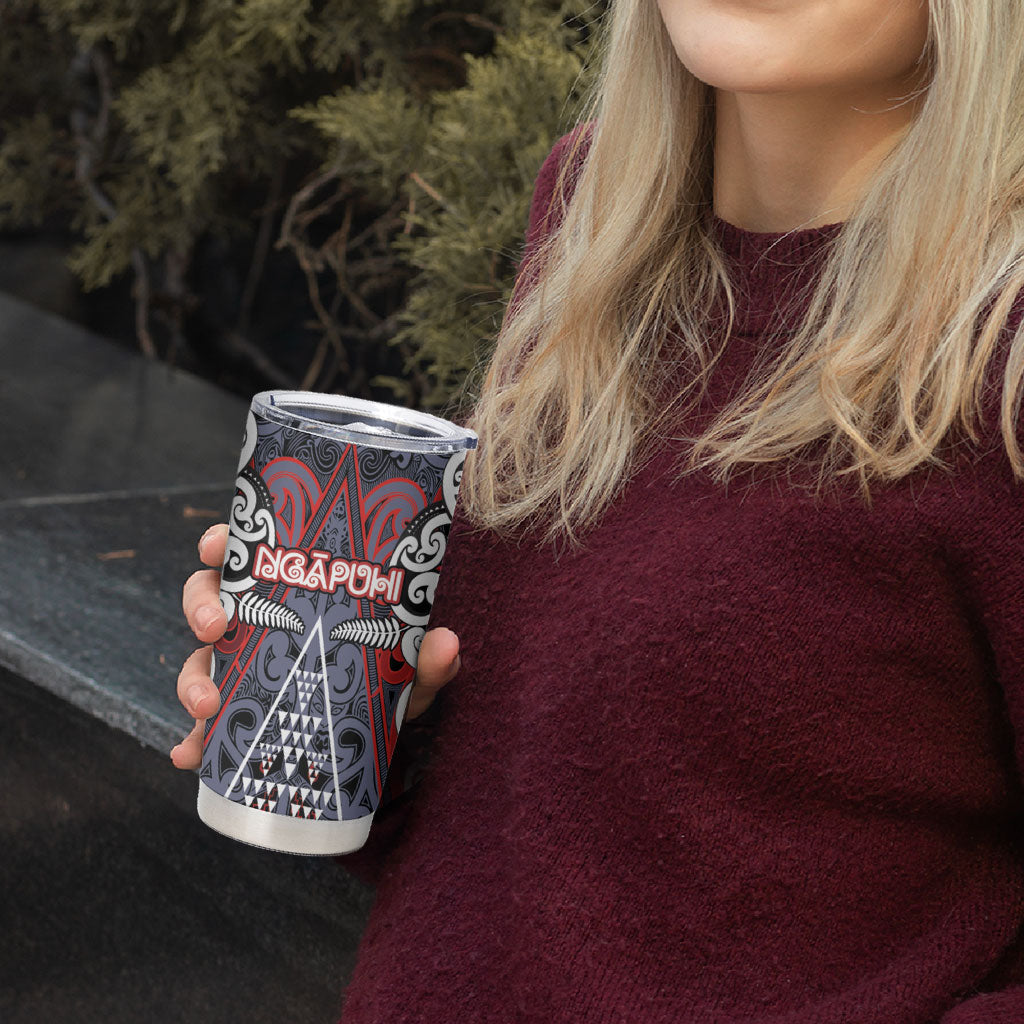 Personalised Aotearoa Iwi Ngapuhi Tumbler Cup Maori Motif Tribal