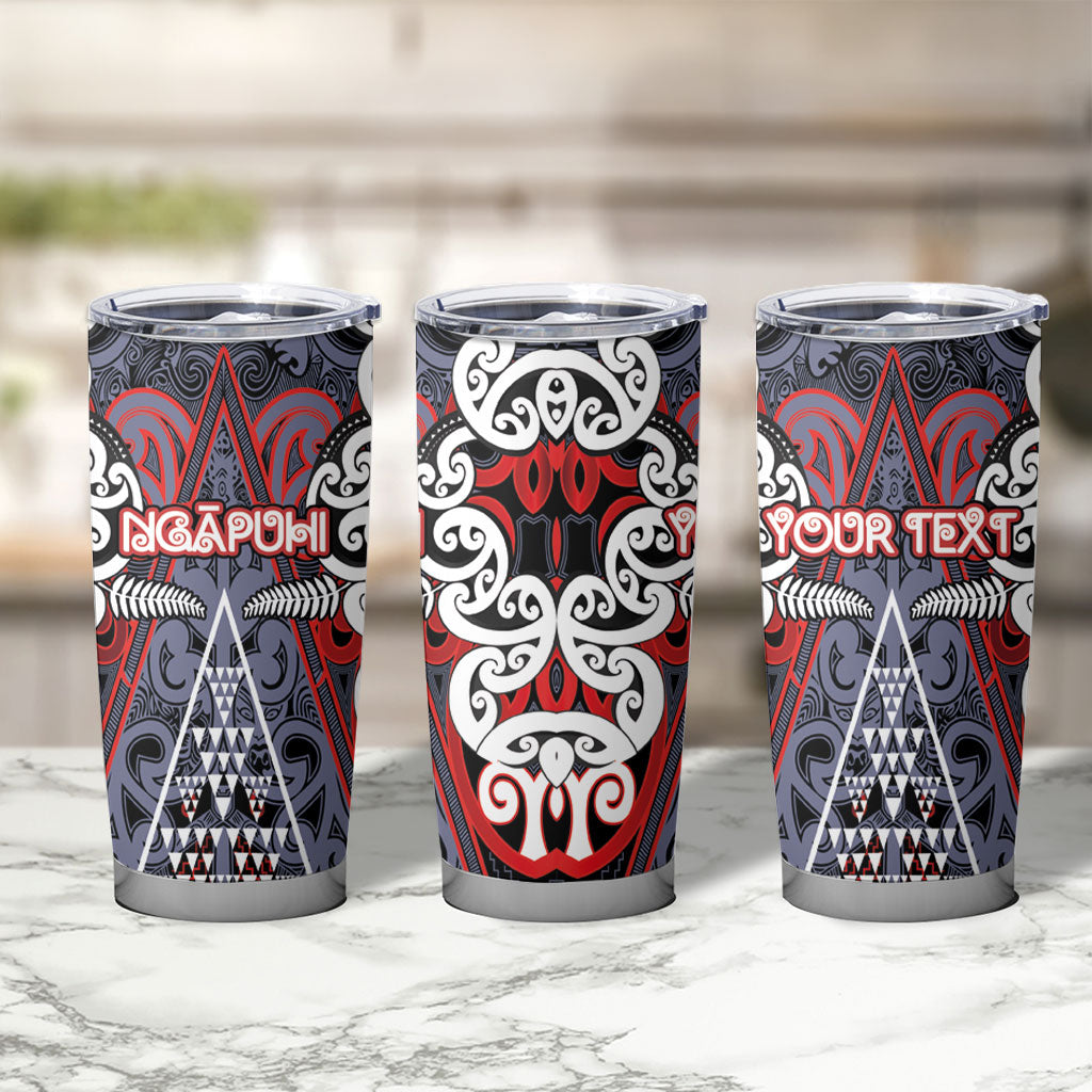 Personalised Aotearoa Iwi Ngapuhi Tumbler Cup Maori Motif Tribal
