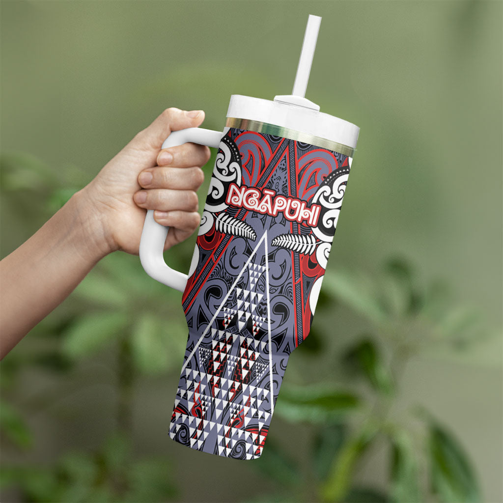 Personalised Aotearoa Iwi Ngapuhi Tumbler With Handle Maori Motif Tribal