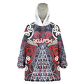 Personalised Aotearoa Iwi Ngapuhi Wearable Blanket Hoodie Maori Motif Tribal