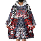Personalised Aotearoa Iwi Ngapuhi Wearable Blanket Hoodie Maori Motif Tribal