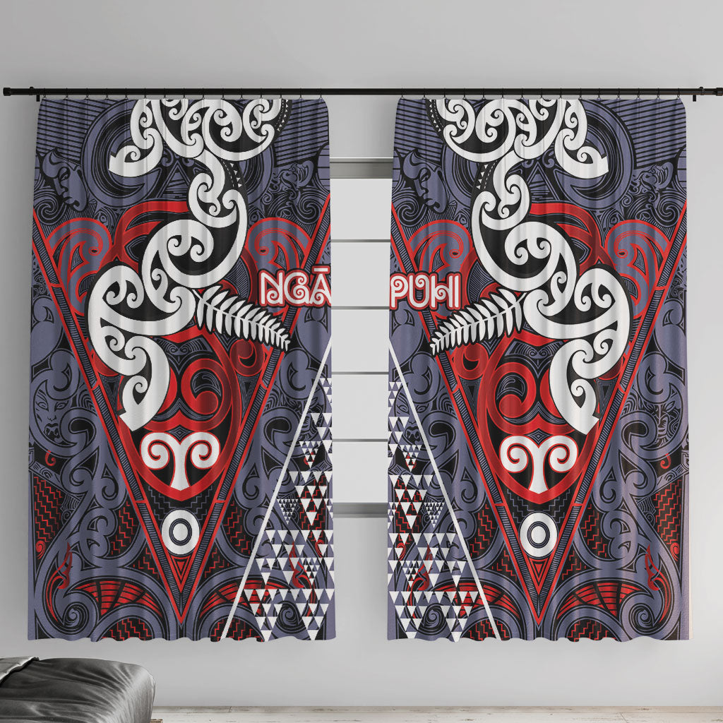 Aotearoa Iwi Ngapuhi Window Curtain Maori Motif Tribal