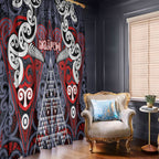 Aotearoa Iwi Ngapuhi Window Curtain Maori Motif Tribal