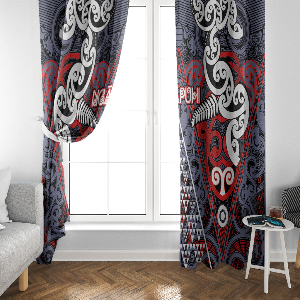 Aotearoa Iwi Ngapuhi Window Curtain Maori Motif Tribal