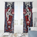 Aotearoa Iwi Ngapuhi Window Curtain Maori Motif Tribal