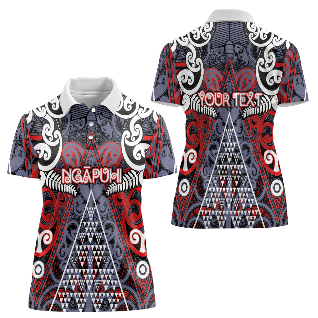 Personalised Aotearoa Iwi Ngapuhi Women Polo Shirt Maori Motif Tribal