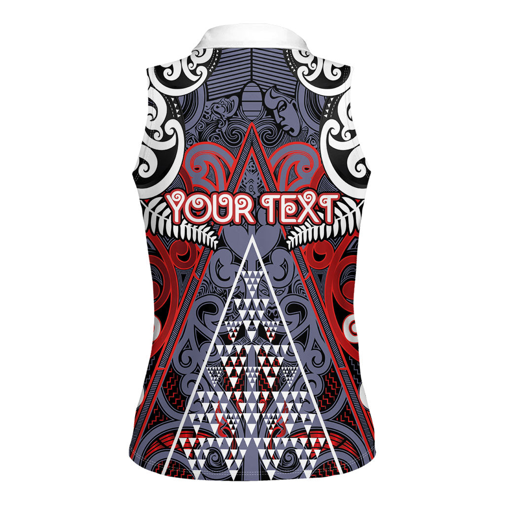 Personalised Aotearoa Iwi Ngapuhi Women Sleeveless Polo Shirt Maori Motif Tribal