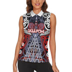Personalised Aotearoa Iwi Ngapuhi Women Sleeveless Polo Shirt Maori Motif Tribal