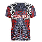 Personalised Aotearoa Iwi Ngapuhi Women V-Neck T-Shirt Maori Motif Tribal