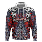 Personalised Aotearoa Iwi Ngapuhi Zip Hoodie Maori Motif Tribal