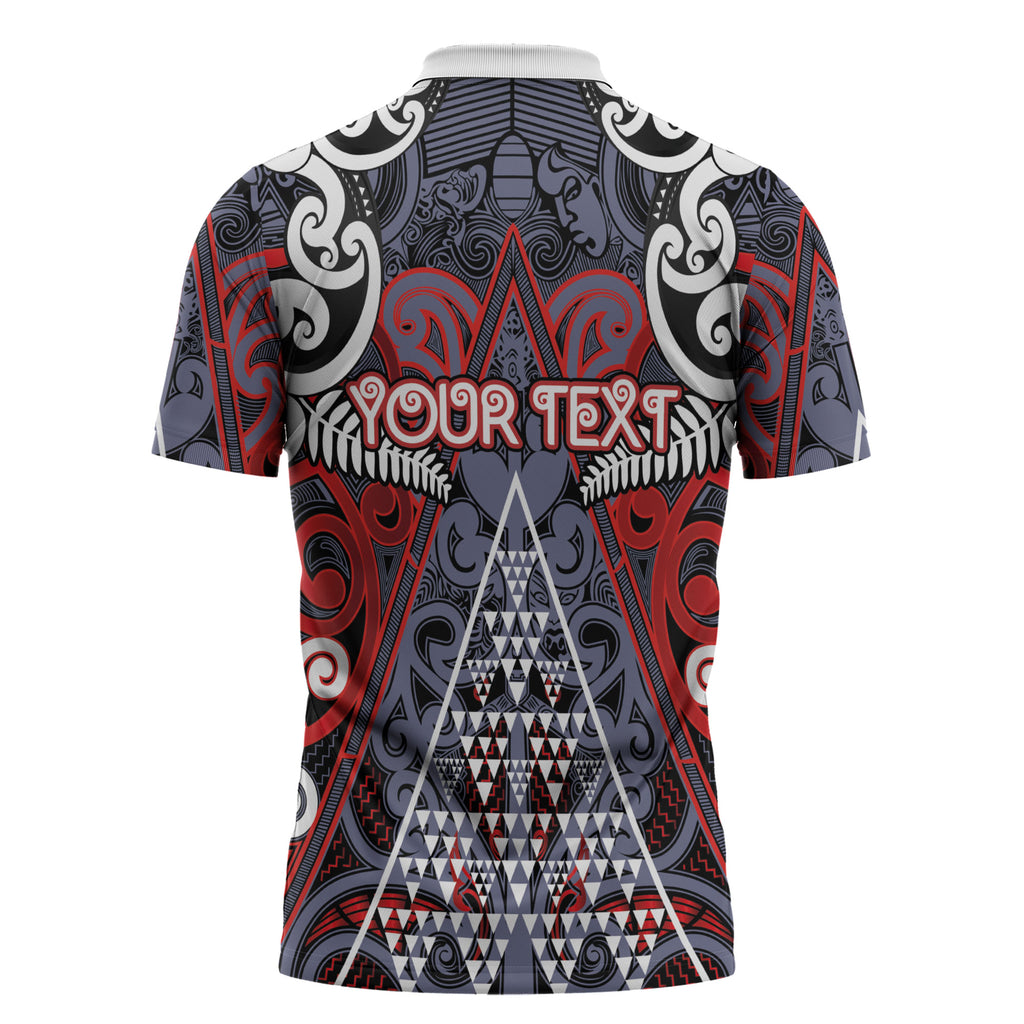 Personalised Aotearoa Iwi Ngapuhi Zipper Polo Shirt Maori Motif Tribal