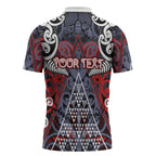 Personalised Aotearoa Iwi Ngapuhi Zipper Polo Shirt Maori Motif Tribal