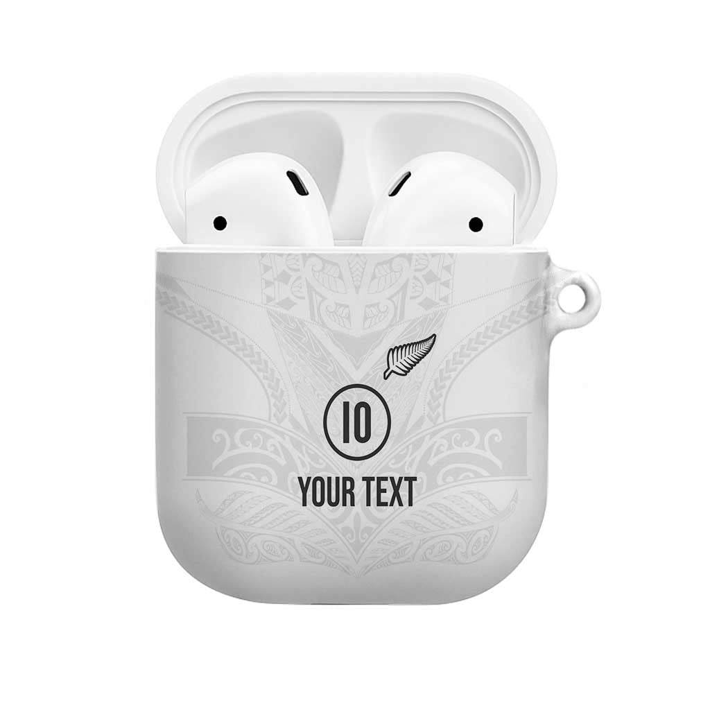 Custom New Zealand Football AirPods Case The Whites-Sporty T90 Style - Aussie Hoodie