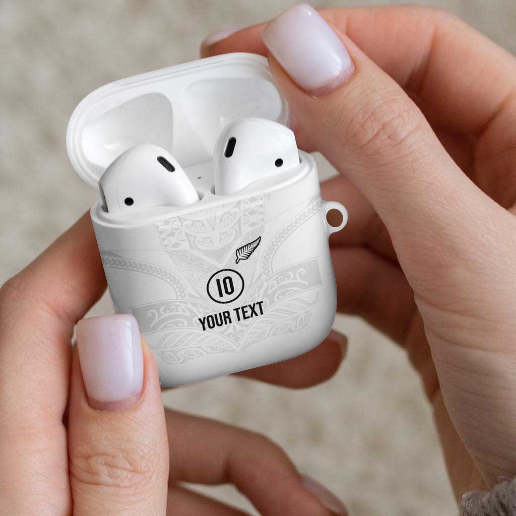 Custom New Zealand Football AirPods Case The Whites-Sporty T90 Style - Aussie Hoodie