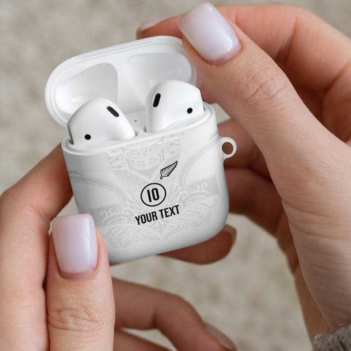 Custom New Zealand Football AirPods Case The Whites-Sporty T90 Style - Aussie Hoodie