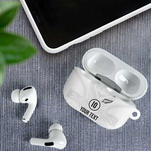 Custom New Zealand Football AirPods Case The Whites-Sporty T90 Style - Aussie Hoodie