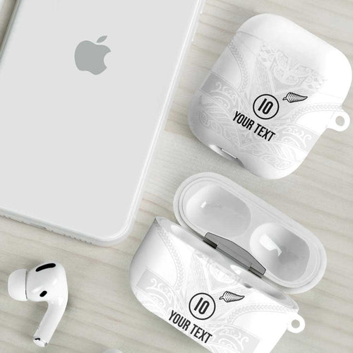 Custom New Zealand Football AirPods Case The Whites-Sporty T90 Style - Aussie Hoodie
