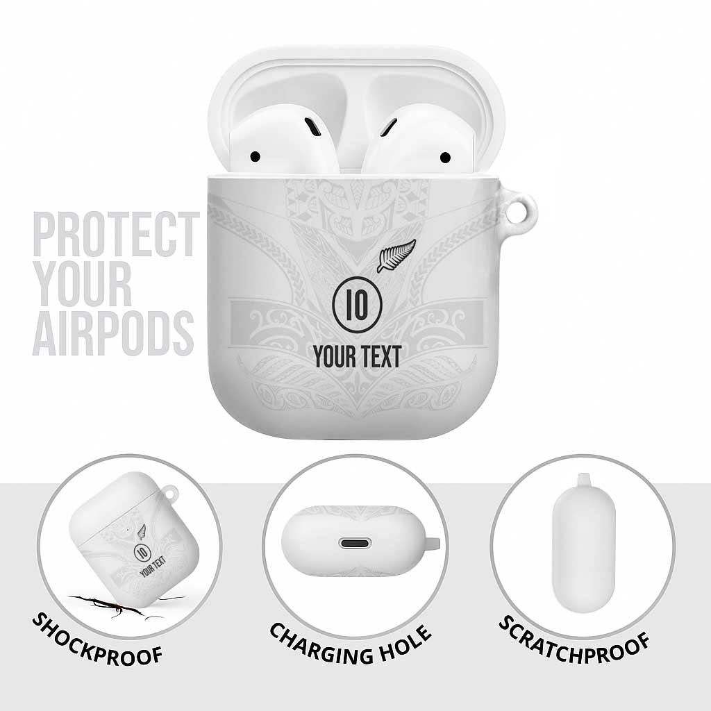 Custom New Zealand Football AirPods Case The Whites-Sporty T90 Style - Aussie Hoodie