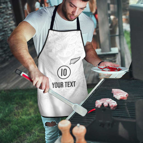Custom New Zealand Football Apron The Whites-Sporty T90 Style - Aussie Hoodie