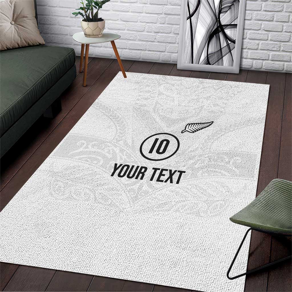 Custom New Zealand Football Area Rug The Whites-Sporty T90 Style - Aussie Hoodie