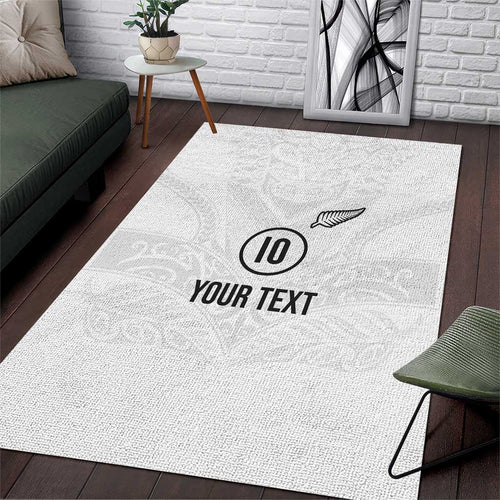 Custom New Zealand Football Area Rug The Whites-Sporty T90 Style - Aussie Hoodie