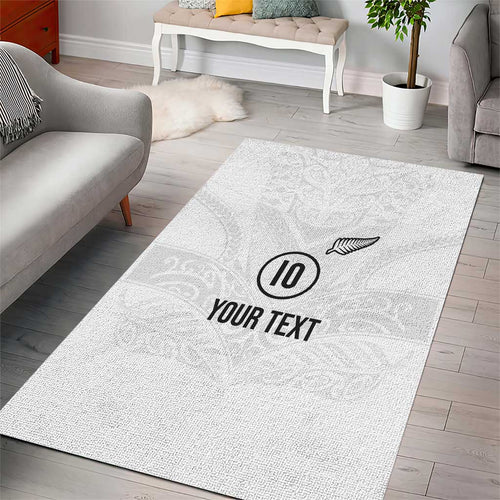 Custom New Zealand Football Area Rug The Whites-Sporty T90 Style - Aussie Hoodie