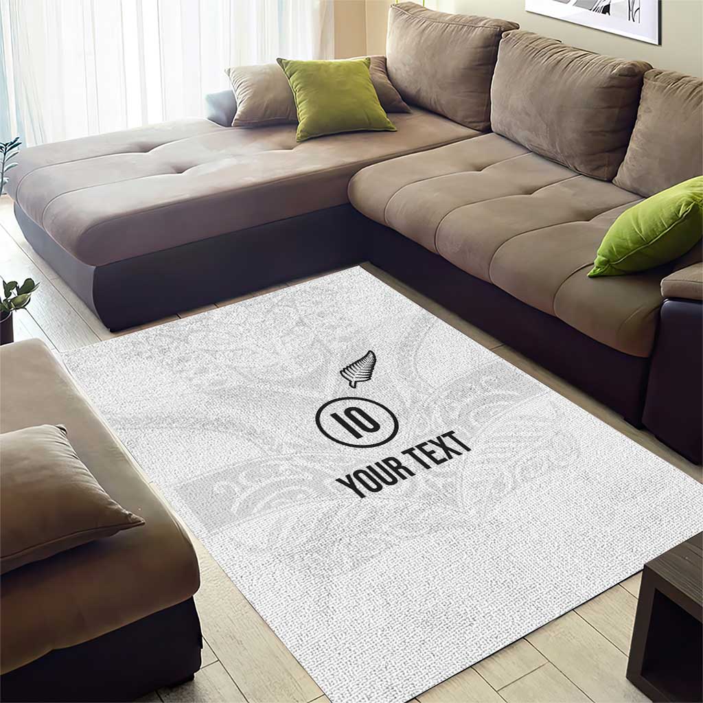 Custom New Zealand Football Area Rug The Whites-Sporty T90 Style - Aussie Hoodie