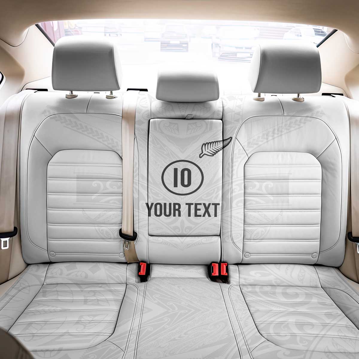 Custom New Zealand Football Back Car Seat Cover The Whites-Sporty T90 Style - Aussie Hoodie
