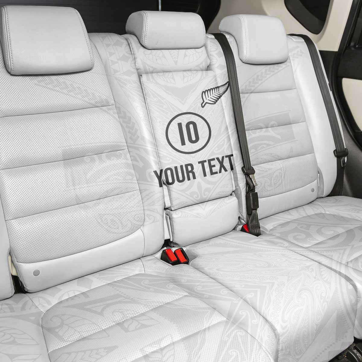 Custom New Zealand Football Back Car Seat Cover The Whites-Sporty T90 Style - Aussie Hoodie