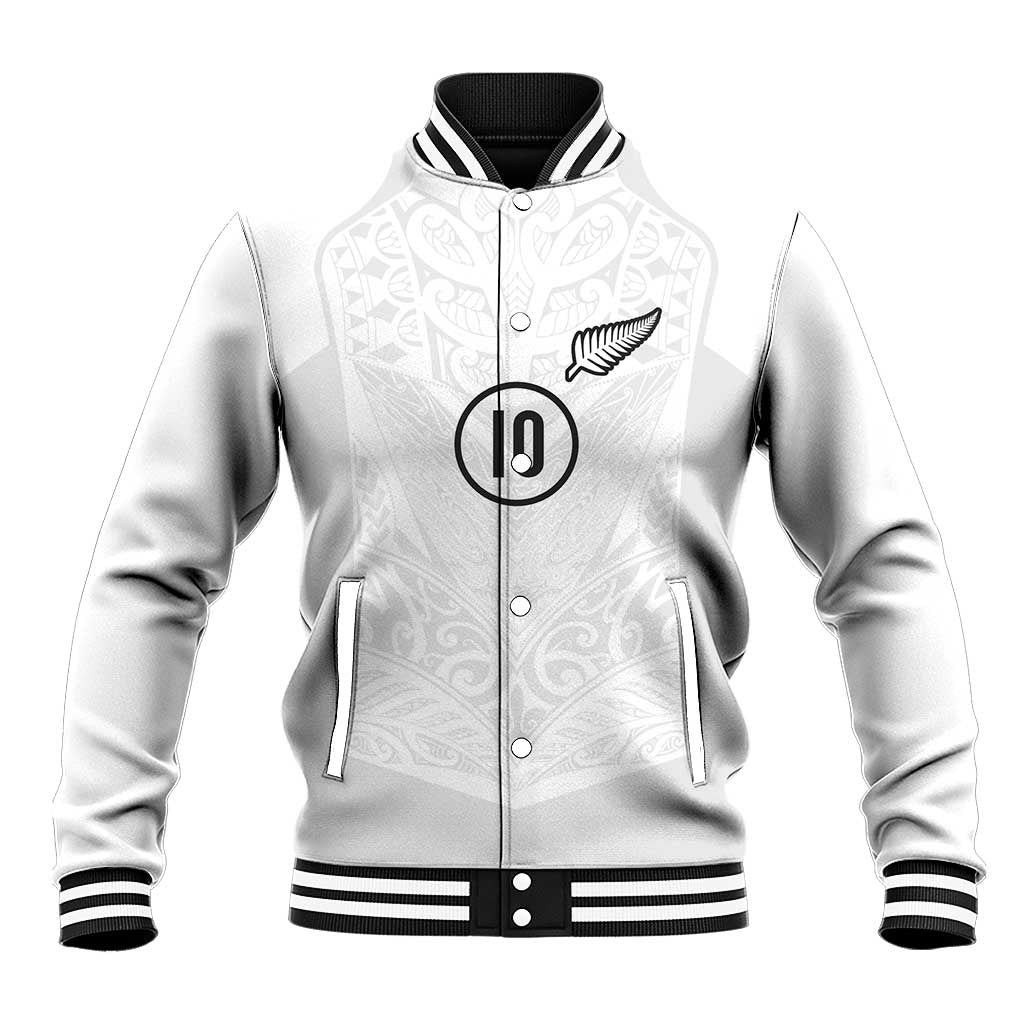 Custom New Zealand Football Baseball Jacket The Whites-Sporty T90 Style - Aussie Hoodie