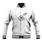 Custom New Zealand Football Baseball Jacket The Whites-Sporty T90 Style - Aussie Hoodie