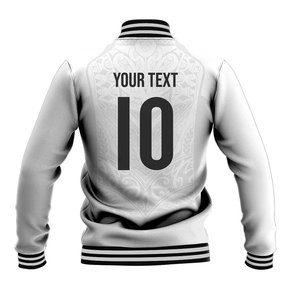 Custom New Zealand Football Baseball Jacket The Whites-Sporty T90 Style - Aussie Hoodie