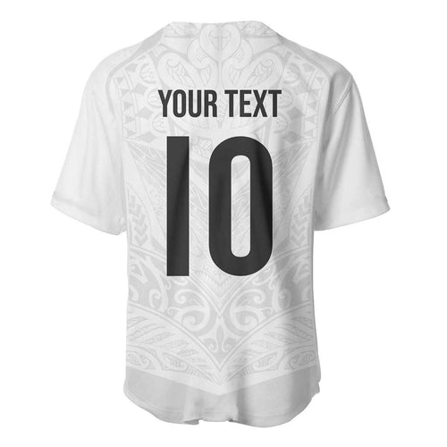 Custom New Zealand Football Baseball Jersey The Whites-Sporty T90 Style - Aussie Hoodie
