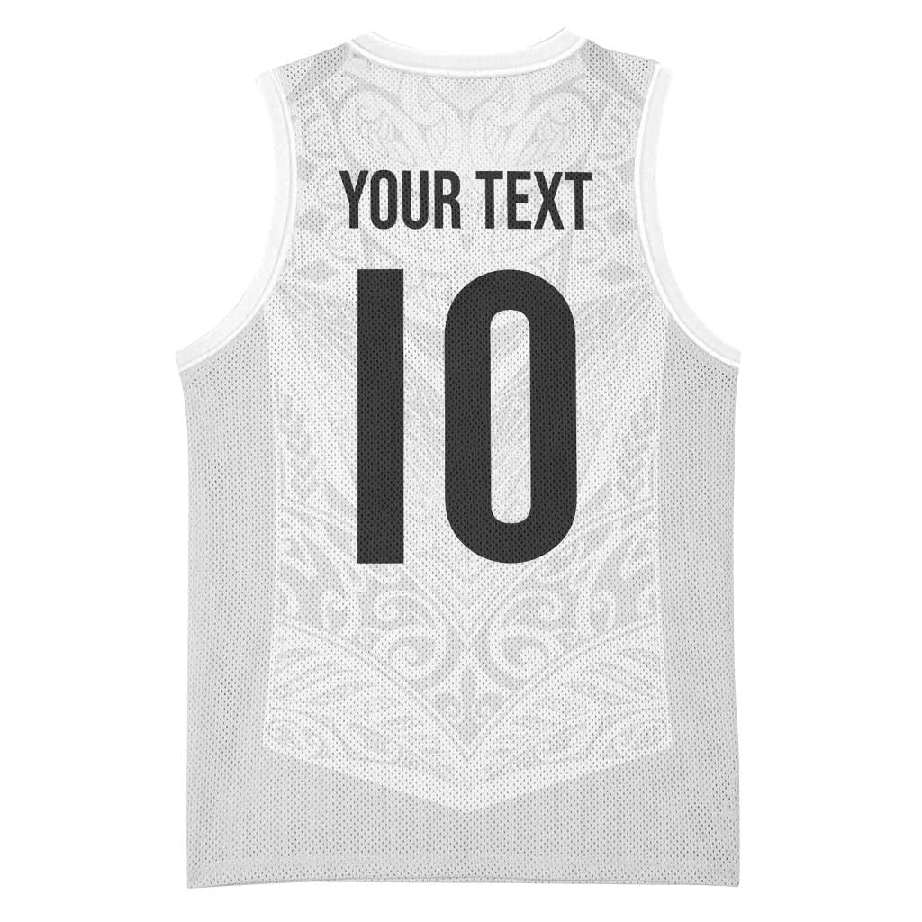 Custom New Zealand Football Basketball Jersey The Whites-Sporty T90 Style - Aussie Hoodie