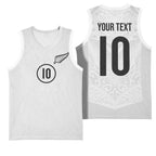 Custom New Zealand Football Basketball Jersey The Whites-Sporty T90 Style - Aussie Hoodie