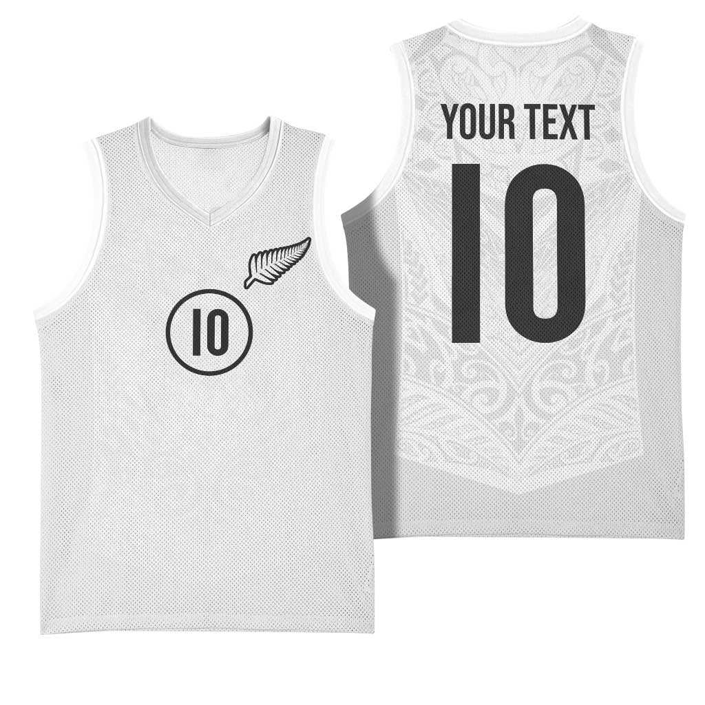Custom New Zealand Football Basketball Jersey The Whites-Sporty T90 Style - Aussie Hoodie