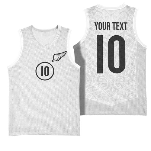 Custom New Zealand Football Basketball Jersey The Whites-Sporty T90 Style - Aussie Hoodie
