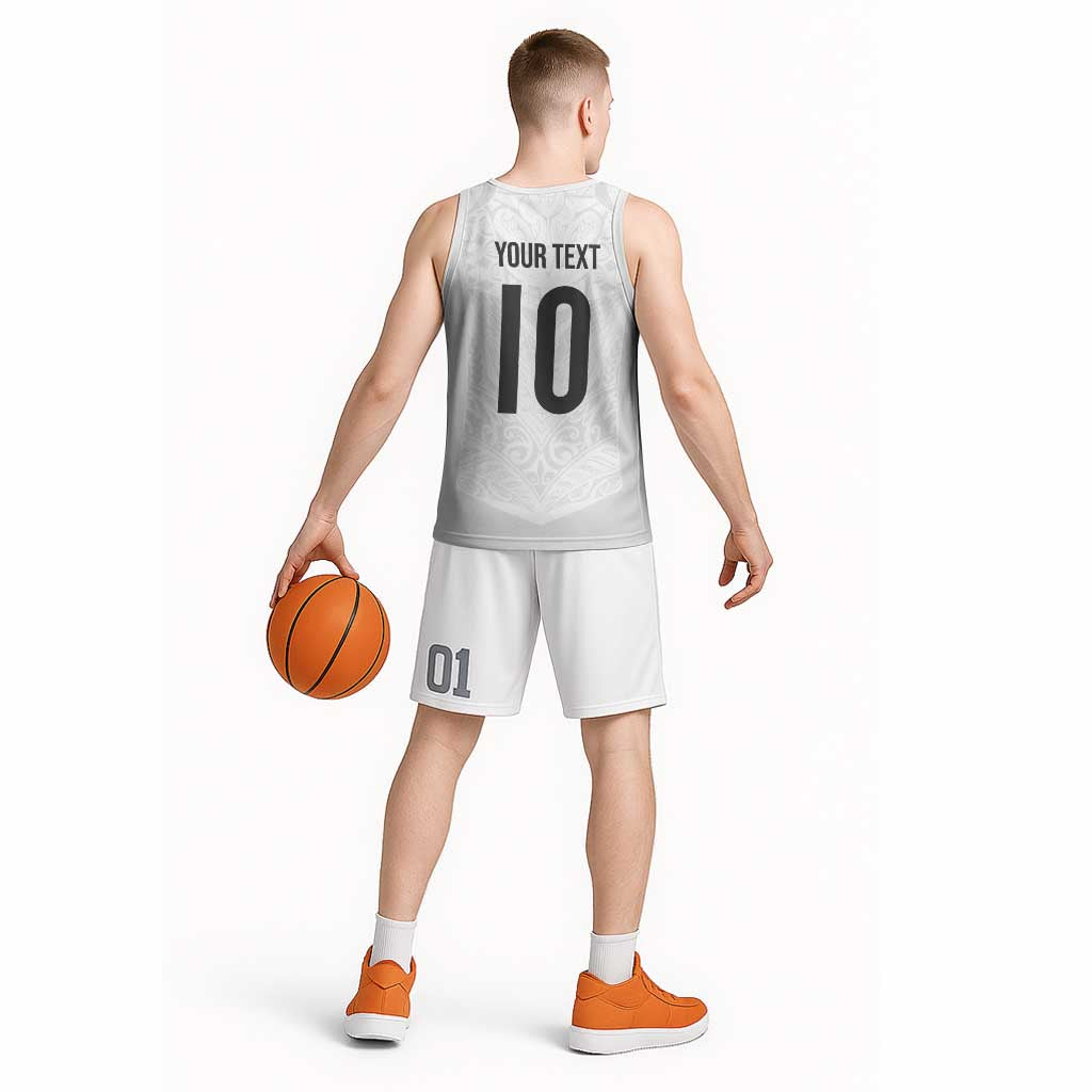 Custom New Zealand Football Basketball Jersey The Whites-Sporty T90 Style - Aussie Hoodie