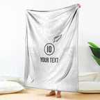 Custom New Zealand Football Blanket The Whites-Sporty T90 Style - Aussie Hoodie