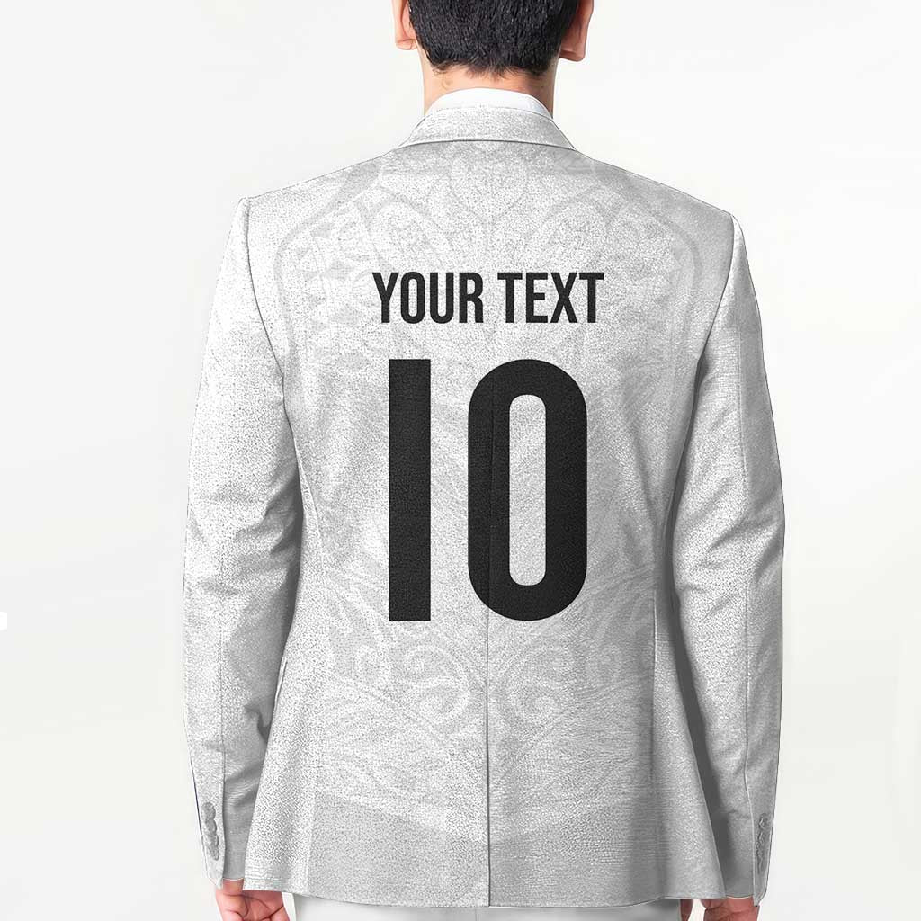 Custom New Zealand Football Blazer The Whites-Sporty T90 Style - Aussie Hoodie